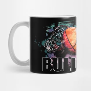 Retro Pattern Bulls Basketball Classic Style Mug